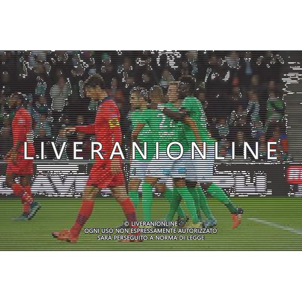 JOIE DE Robert BERIC - 17.10.2015 - Saint Etienne / Gazelec Ajaccio - 10eme journee de Ligue1 Photo : Jean Paul Thomas / Icon Sport AG ALDO LIVERANI SAS ONLY ITALY *** Local Caption ***