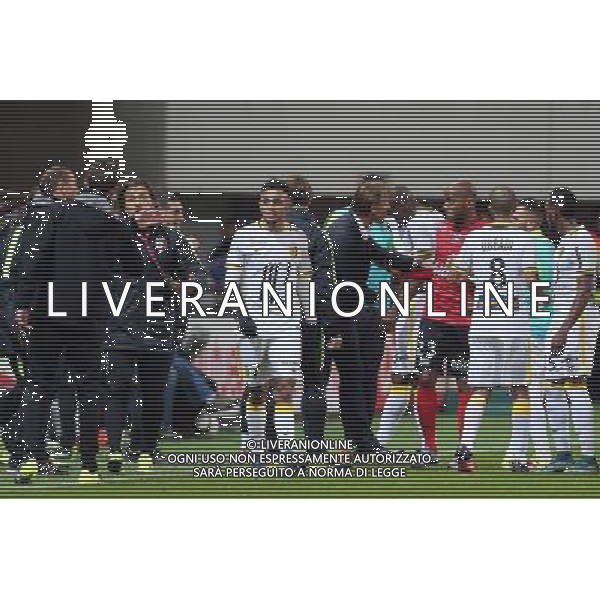 Herve RENARD / Jimmy BRIAND - 17.10.2015 - Guingamp / Lille - 10eme journee de Ligue1 Photo : Vincent Michel / Icon Sport/ Ag. Aldo Liverani Sas - ITALY ONLY - EDITORIAL USE ONLY