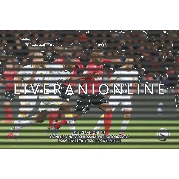 Jimmy BRIAND / Adama SOUMAORO - 17.10.2015 - Guingamp / Lille - 10eme journee de Ligue1 Photo : Vincent Michel / Icon Sport/ Ag. Aldo Liverani Sas - ITALY ONLY - EDITORIAL USE ONLY