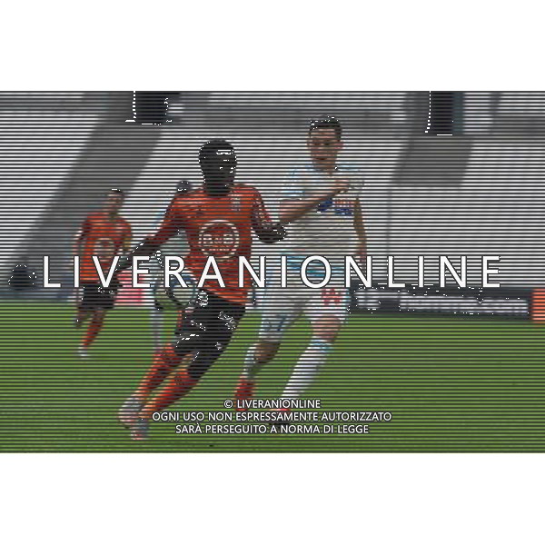 Pape Abdou PAYE / Lucas OCAMPOS - 18.10.2015 - Marseille / Lorient - 10eme journee de Ligue1 Photo : Gaston Petrelli / Icon Sport AG ALDO LIVERANI SAS ONLY ITALY