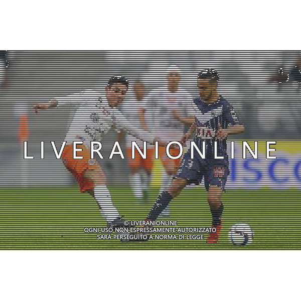 Jean Deza / Adam Ounas - 18.10.2015 - Bordeaux / Montpellier - 10eme journee de Ligue1 Photo : Manuel Blondeau / Icon Sport *** Local Caption *** / AGENZIA ALDO LIVERANI SAS
