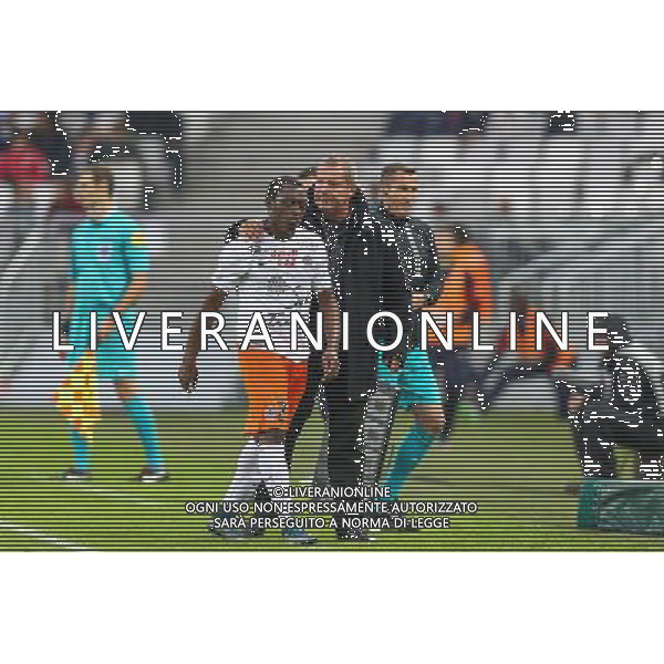 Rolland Courbis / Mamadou Ndiaye - 18.10.2015 - Bordeaux / Montpellier - 10eme journee de Ligue1 Photo : Manuel Blondeau / Icon Sport *** Local Caption *** / AGENZIA ALDO LIVERANI SAS