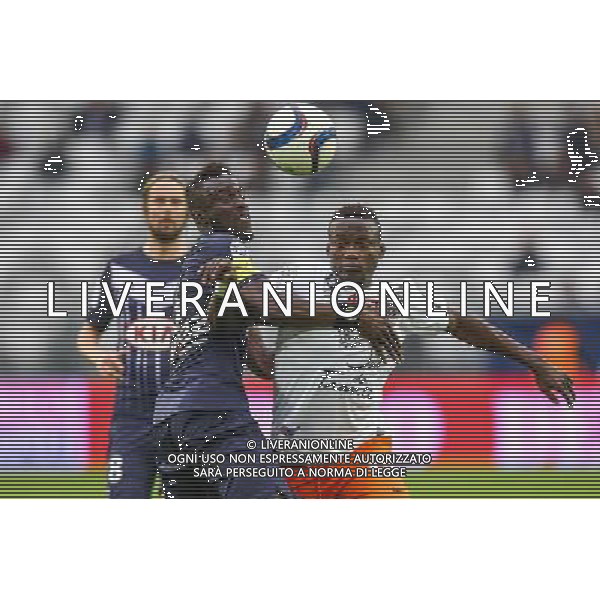 Casimir Ninga / Ludovic Sane - 18.10.2015 - Bordeaux / Montpellier - 10eme journee de Ligue1 Photo : Manuel Blondeau / Icon Sport *** Local Caption *** AG ALDO LIVERANI SAS ONLY ITALY *** Local Caption *** AG ALDO LIVERANI SAS ONLY ITALY