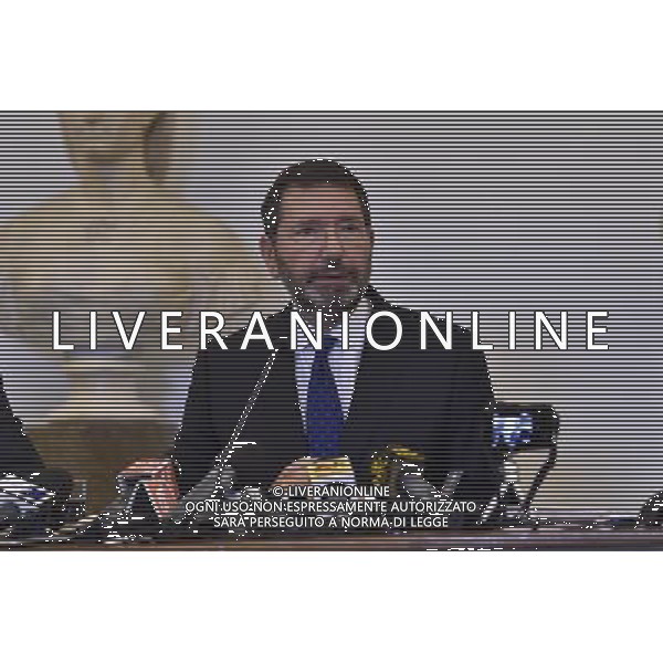 Il sindaco dimissionario Ignazio Marino in conferenza stampa in Campidoglio a Roma 20 ottobre 2015 Â©Corradetti/AGENZIA ALDO LIVERANI SAS