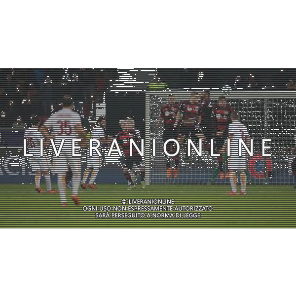firo Fu§ball,Fussball, 20.10.2015 Champions League Achtelfinale Hinspiel 2014/2015 Bayer Leverkusen - AS Roma Tor zum 2:3 - gol $worldrightsEs gelten unsere AGB, einsehbar auf www.firosportphoto.de copyright by firo sportphoto:/AGENZIA ALDO LIVERANI SAS - ITALY ONLY EDITORIAL USE ONLY