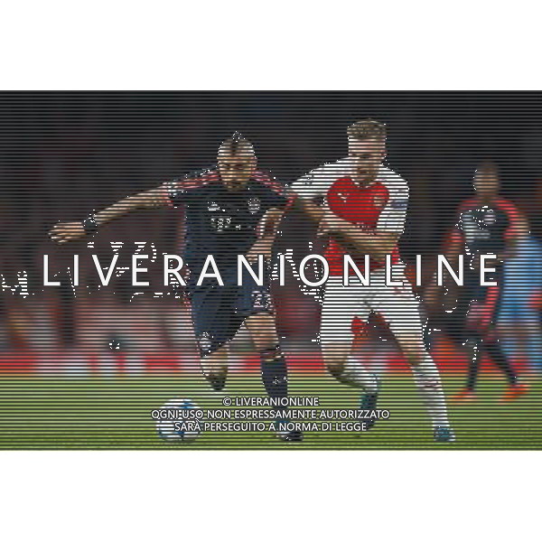 Arturo Vidal / Aaron Ramsey - 20.10.2015 - Arsenal / Bayern Munich - Champions League Photo: Queenborough / Bpi / Icon Sport/AGENZIA ALDO LIVERANI SAS - ITALY ONLY EDITORIAL USE ONLY