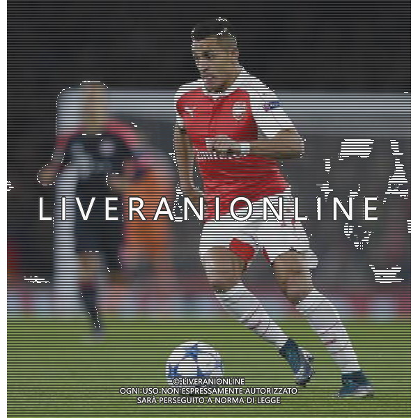 Arsenal\'s Alexis Sanchez in action during todays match Photographer Craig Mercer/CameraSport Football - UEFA Champions League Group F - Arsenal v Bayern Munich - Tuesday 20th October 2015 - The Emirates Stadium - London - Â© CameraSport - 43 Linden Ave. Countesthorpe. Leicester. England. LE8 5PG - Tel: +44 (0) 116 277 4147 - admin@camerasport.com - www.camerasport.com/AGENZIA ALDO LIVERANI SAS - ITALY ONLY EDITORIAL USE ONLY