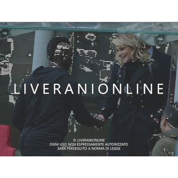 XXIV Trofeo Luigi Berlusconi Milano - 21.10.2015 Milan-Inter Nella Foto:simona ventura saluta balotelli mario /Ph.Vitez-Ag. Aldo Liverani