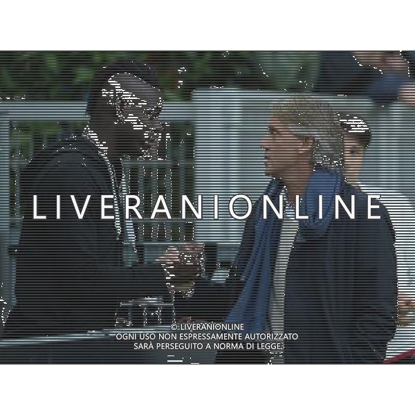 XXIV Trofeo Luigi Berlusconi Milano - 21.10.2015 Milan-Inter Nella Foto:mancini roberto saluta balotelli mario /Ph.Vitez-Ag. Aldo Liverani