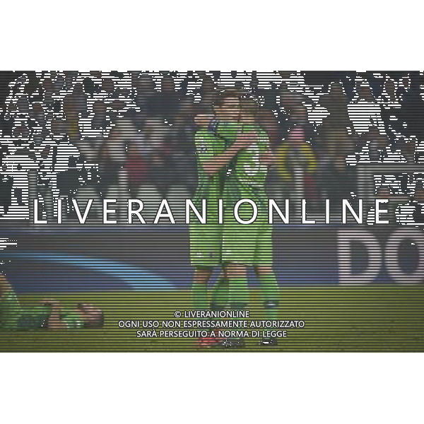 Torino 21-10-2015 - Juventus Stadium Champions League - Juventus vs Borussia Monchengladbach Nella foto:festeggiamenti Monchengladbach - esultanza a fine gara ©Tardito/AGENZIA ALDO LIVERANI SAS