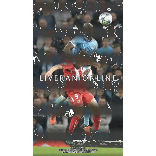Manchester City\'s Eliaquim Mangala battles with Sevilla\'s Kevin Gameiro Photographer Dave Howarth/CameraSport Football - UEFA Champions League Group D - Manchester City v Sevilla - Wednesday 21st October 2015 - Etihad Stadium - Manchester - © CameraSport - 43 Linden Ave. Countesthorpe. Leicester. England. LE8 5PG - Tel: +44 (0) 116 277 4147 - admin@camerasport.com - www.camerasport.com/AGENZIA ALDO LIVERANI SAS - ITALY ONLY EDITORIAL USE ONLY