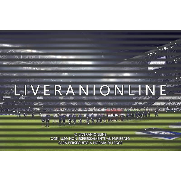 Torino 21-10-2015 - Juventus Stadium Champions League - Juventus vs Borussia Monchengladbach Nella foto: le due formazioni schierate nel prepartita ©Tardito/AGENZIA ALDO LIVERANI SAS