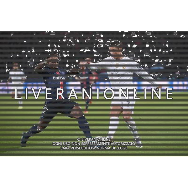 Cristiano RONALDO / Serge AURIER - 21.10.2015 - PSG / Real Madrid - 3eme journee Champions League Photo : Nolwenn Le Gouic / Icon Sport AG ALDO LIVERANI SAS ONLY ITALY