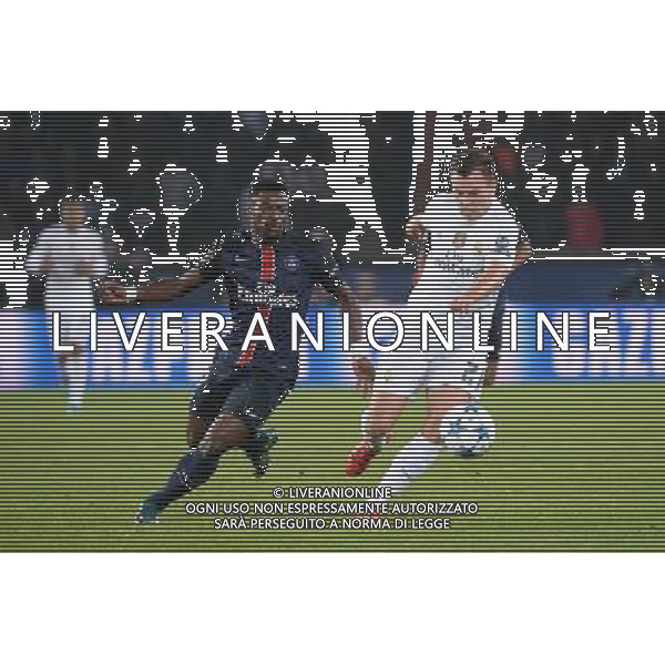 Denis CHERYSHEV / Serge AURIER - 21.10.2015 - PSG / Real Madrid - 3eme journee Champions League Photo : Nolwenn Le Gouic / Icon Sport AG ALDO LIVERANI SAS ONLY ITALY