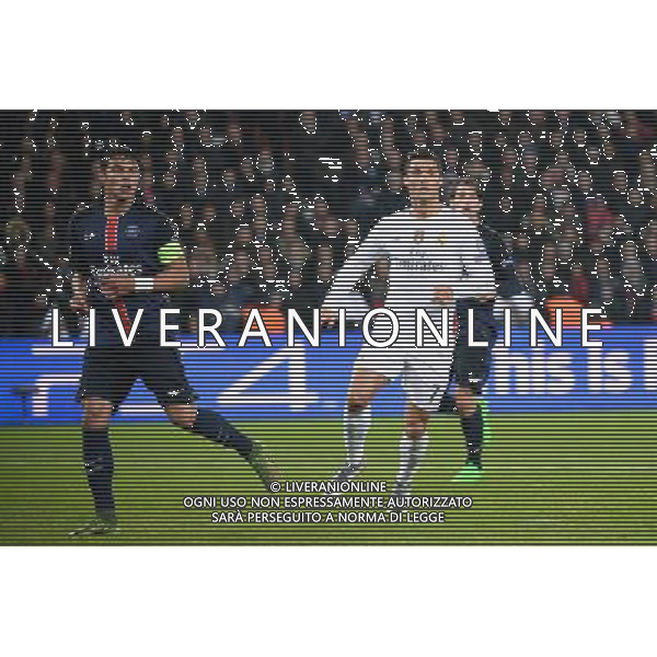Cristiano RONALDO / Thiago SILVA - 21.10.2015 - PSG / Real Madrid - 3eme journee Champions League Photo : Nolwenn Le Gouic / Icon Sport AG ALDO LIVERANI SAS ONLY ITALY