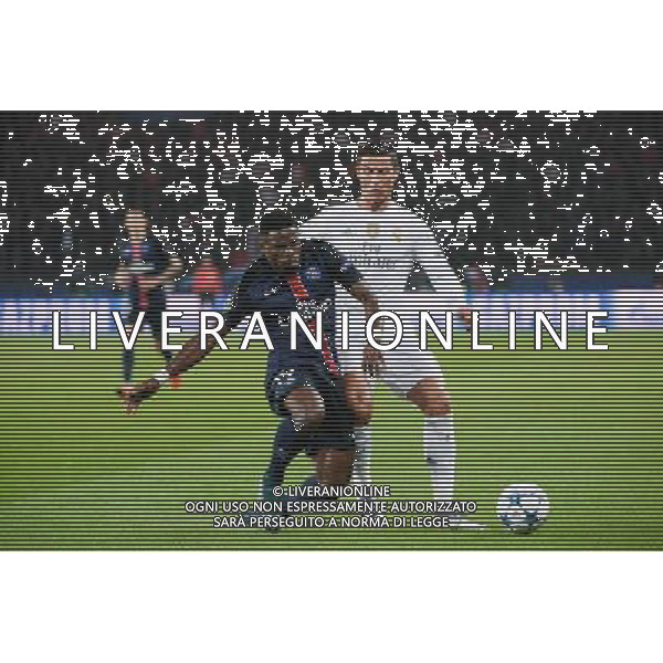 Cristiano RONALDO / Serge AURIER - 21.10.2015 - PSG / Real Madrid - 3eme journee Champions League Photo : Nolwenn Le Gouic / Icon Sport AG ALDO LIVERANI SAS ONLY ITALY