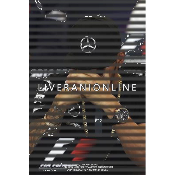 Lewis Hamilton (GBR) Mercedes AMG F1 in the FIA Press Conference. 22.10.2015. Formula 1 World Championship, Rd 16, United States Grand Prix, Austin, Texas, USA, Preparation Day. - www.xpbimages.com, EMail: requests@xpbimages.com - copy of publication required for printed pictures. Every used picture is fee-liable. Â© Copyright: Moy / XPB Images /AGENZIA ALDO LIVERANI SAS - ITALY ONLY EDITORIAL USE ONLY