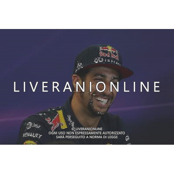 Daniel Ricciardo (AUS) Red Bull Racing in the FIA Press Conference. 22.10.2015. Formula 1 World Championship, Rd 16, United States Grand Prix, Austin, Texas, USA, Preparation Day. - www.xpbimages.com, EMail: requests@xpbimages.com - copy of publication required for printed pictures. Every used picture is fee-liable. Â© Copyright: Moy / XPB Images /AGENZIA ALDO LIVERANI SAS - ITALY ONLY EDITORIAL USE ONLY