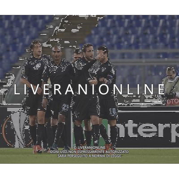 Roma - 22/10/2015 - Stadio Olimpico - UEFA Europa League 2015-2016 - Gruppo G - Lazio vs Rosenborg - nella foto: abbracci esultanza dopo il gol di alessandro Matri / Ph. Fabrizio Corradetti - Ag. Aldo Liverani sas /AGENZIA ALDO LIVERANI SAS