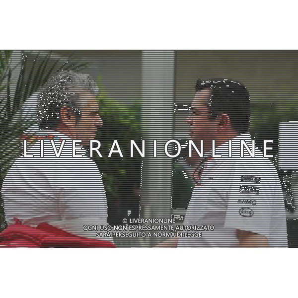 (L to R): Maurizio Arrivabene (ITA) Ferrari Team Principal with Eric Boullier (FRA) McLaren Racing Director. 22.10.2015. Formula 1 World Championship, Rd 16, United States Grand Prix, Austin, Texas, USA, Preparation Day. AG ALDO LIVERANI SAS ONLY ITALY