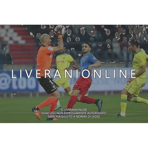 Andy DELORT / Remy RIOU - 23.10.2015 - Caen / Nantes - 11eme journee de Ligue1 Photo : Vincent Michel / Icon Sport *** Local Caption *** AG ALDO LIVERANI SAS ONLY ITALY *** Local Caption *** AG ALDO LIVERANI SAS ONLY ITALY