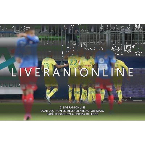JOIE NANTES / Yacine BAMMOU / DECEPTION CAEN - 23.10.2015 - Caen / Nantes - 11eme journee de Ligue1 Photo : Vincent Michel / Icon Sport *** Local Caption *** AG ALDO LIVERANI SAS ONLY ITALY *** Local Caption *** AG ALDO LIVERANI SAS ONLY ITALY