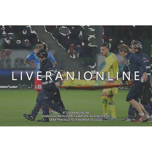 Blessure Valentin RONGIER - 23.10.2015 - Caen / Nantes - 11eme journee de Ligue1 Photo : Vincent Michel / Icon Sport AG ALDO LIVERANI SAS ONLY ITALY