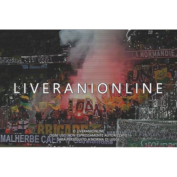 Supporters Nantes - 23.10.2015 - Caen / Nantes - 11eme journee de Ligue1 Photo : Vincent Michel / Icon Sport AG ALDO LIVERANI SAS ONLY ITALY