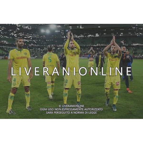 Joie Nantes - Oswaldo VIZCARRONDO / Lucas DEAUX / Emir LENJANI - 23.10.2015 - Caen / Nantes - 11eme journee de Ligue1 Photo : Vincent Michel / Icon Sport AG ALDO LIVERANI SAS ONLY ITALY