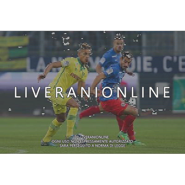 Yacine BAMMOU / Nicolas SEUBE - 23.10.2015 - Caen / Nantes - 11eme journee de Ligue1 Photo : Vincent Michel / Icon Sport AG ALDO LIVERANI SAS ONLY ITALY