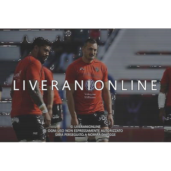 Romain TAOFIFENUA / Virgile BRUNI - 24.10.2015 - Toulon / Oyonnax - 6eme journee de Top 14 Photo : Agence Nice Presse / Icon Sport AG ALDO LIVERANI SAS ONLY ITALY