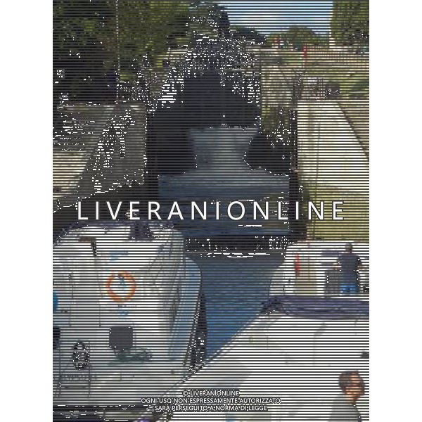 BEZIERS FRANCIA 07-10 -2015 CANALE DEL MIDI NELLA FOTO CANAL DEL MIDI-Le sette chiuse interconnesse di FonsŽranes, vicino BŽziers AG ALDO LIVERANI SAS 