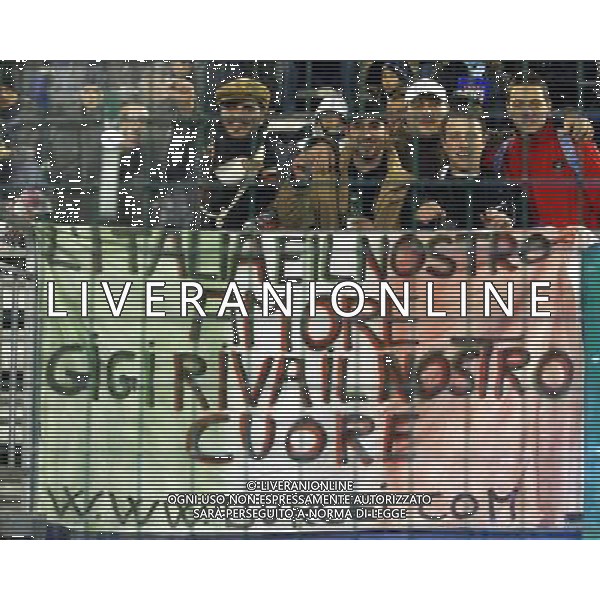 Cagliari 09/02/2005 Italia - Russia Nazionale Amichevole nella foto striscione dei tifosi per gigi riva ph luzzani/agenzia aldo liverani