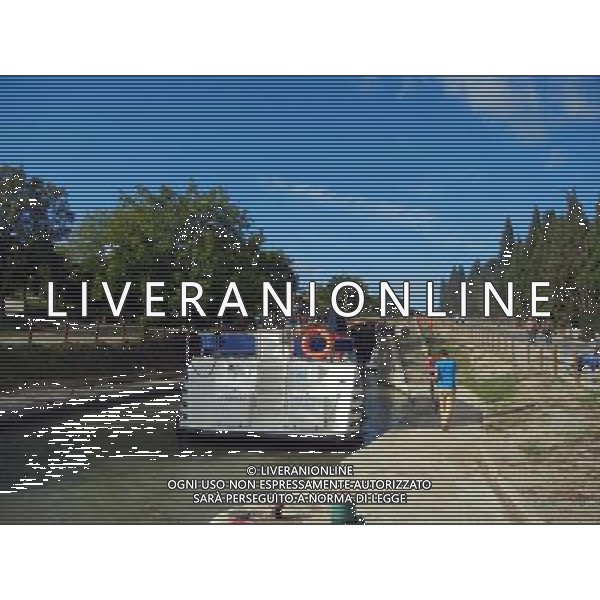 BEZIERS FRANCIA 07-10 -2015 CANALE DEL MIDI NELLA FOTO CANAL DEL MIDI-Le sette chiuse interconnesse di FonsŽranes, vicino BŽziers AG ALDO LIVERANI SAS 