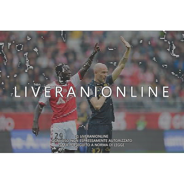 Grejohn Kyei / Andrea Raggi - 25.10.2015 - Reims / Monaco - 11eme journee de Ligue 1 Photo : Andre Ferreira / Icon Sport /AGENZIA ALDO LIVERANI SAS - Italy Only editorial use only