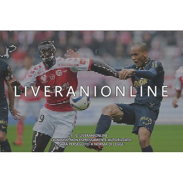 Grejohn Kyei / Fabinho - 25.10.2015 - Reims / Monaco - 11eme journee de Ligue 1 Photo : Andre Ferreira / Icon Sport /AGENZIA ALDO LIVERANI SAS - Italy Only editorial use only