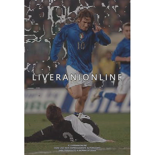 Cagliari 09/02/2005 Italia - Russia Nazionale Amichevole nella foto francesco totti ph agenzia aldo liverani