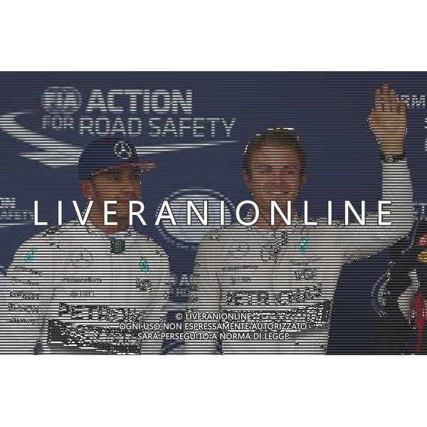 Pole for Nico Rosberg (GER) Mercedes AMG F1 W06, 2nd for Lewis Hamilton (GBR) Mercedes AMG F1 W06 . 25.10.2015. Formula 1 World Championship, Rd 16, United States Grand Prix, Austin, Texas, USA, Race Day. AG ALDO LIVERANI SAS ONLY ITALY