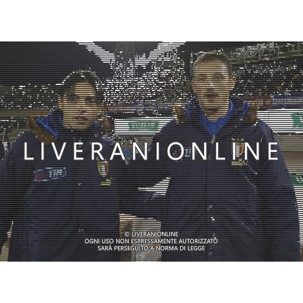 Cagliari 09/02/2005 Italia - Russia Nazionale Amichevole nella foto mauro esposito e antonio langella ph agenzia aldo liverani