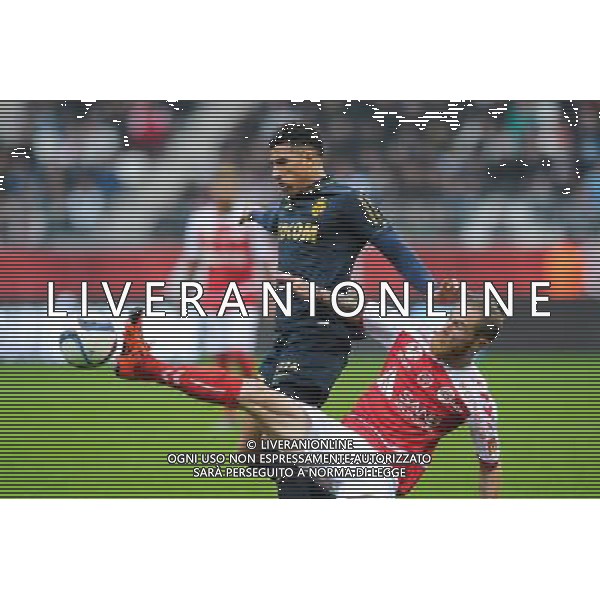 Nabil Dirar / Antoine Devaux - faute expulsion - 25.10.2015 - Reims / Monaco - 11eme journee de Ligue 1 Photo : Andre Ferreira / Icon Sport /AGENZIA ALDO LIVERANI SAS - Italy Only editorial use only