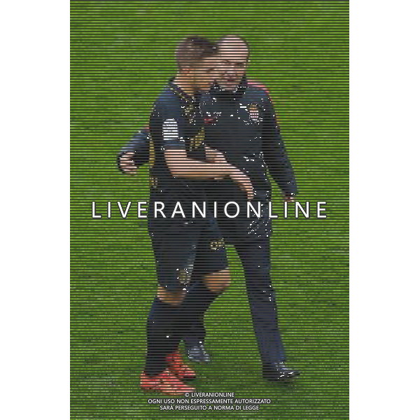 joie Monaco / Leonardo Jardim / Mario Pasalic - 25.10.2015 - Reims / Monaco - 11eme journee de Ligue 1 Photo : Andre Ferreira / Icon Sport /AGENZIA ALDO LIVERANI SAS - Italy Only editorial use only