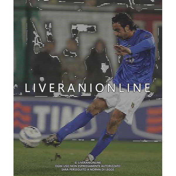 Cagliari 09/02/2005 Italia - Russia Nazionale Amichevole nella foto il gol di barone simone del 2-0 ph agenzia aldo liverani