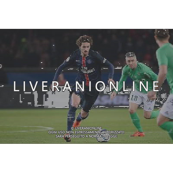 Adrien RABIOT / Fabien LEMOINE - 25.10.2015 - PSG / Saint Etienne - 11eme journee Ligue 1 Photo : Nolwenn Le Gouic / Icon Sport /AGENZIA ALDO LIVERANI SAS - Italy Only editorial use only