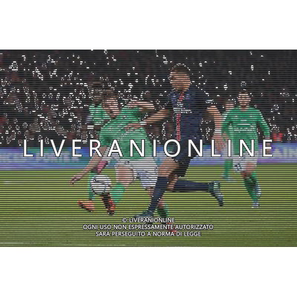 but Layvin KURZAWA / Francois CLERC - 25.10.2015 - PSG / Saint Etienne - 11eme journee Ligue 1 Photo : Nolwenn Le Gouic / Icon Sport /AGENZIA ALDO LIVERANI SAS - Italy Only editorial use only