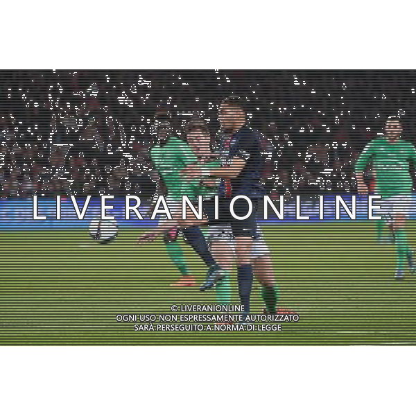 but Layvin KURZAWA / Francois CLERC - 25.10.2015 - PSG / Saint Etienne - 11eme journee Ligue 1 Photo : Nolwenn Le Gouic / Icon Sport /AGENZIA ALDO LIVERANI SAS - Italy Only editorial use only