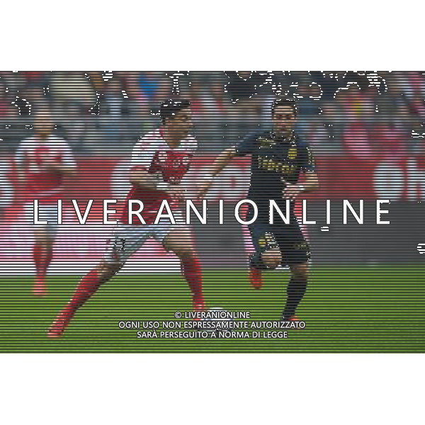 Diego Rigonato Rodrigues / Joao Moutinho - 25.10.2015 - Reims / Monaco - 11eme journee de Ligue 1 Photo : Andre Ferreira / Icon Sport AG ALDO LIVERANI SAS ONLY ITALY