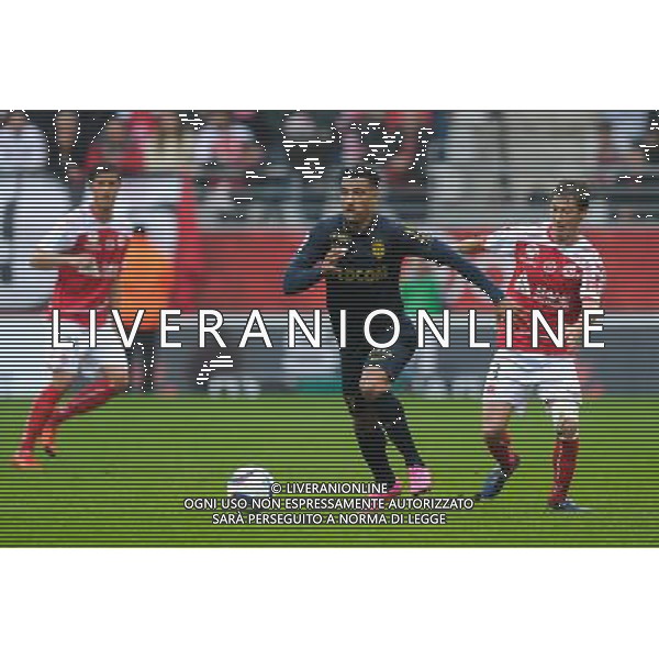 Nabil Dirar / Franck Signorino - 25.10.2015 - Reims / Monaco - 11eme journee de Ligue 1 Photo : Andre Ferreira / Icon Sport AG ALDO LIVERANI SAS ONLY ITALY