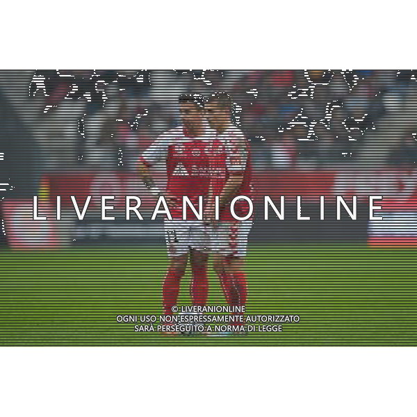 Diego Rigonato Rodrigues / Nicolas De Preville - 25.10.2015 - Reims / Monaco - 11eme journee de Ligue 1 Photo : Andre Ferreira / Icon Sport AG ALDO LIVERANI SAS ONLY ITALY