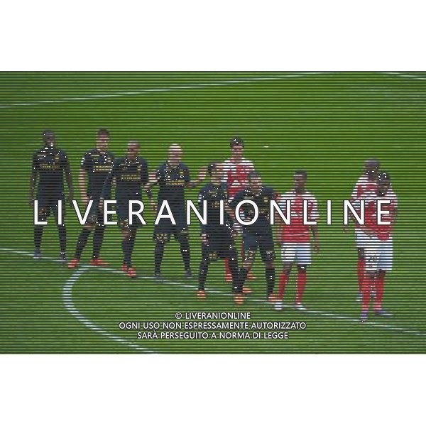 Elderson Echiejile / Mario Pasalic / Fabinho / Andrea Raggi / Ricardo Carvalho / Jeremy Toulalan / Anthony Weber / Hamari Traore / Theoson Jordan Siebatcheu Pefok / Prince Oniangue - 25.10.2015 - Reims / Monaco - 11eme journee de Ligue 1 Photo : Andre Ferreira / Icon Sport AG ALDO LIVERANI SAS ONLY ITALY