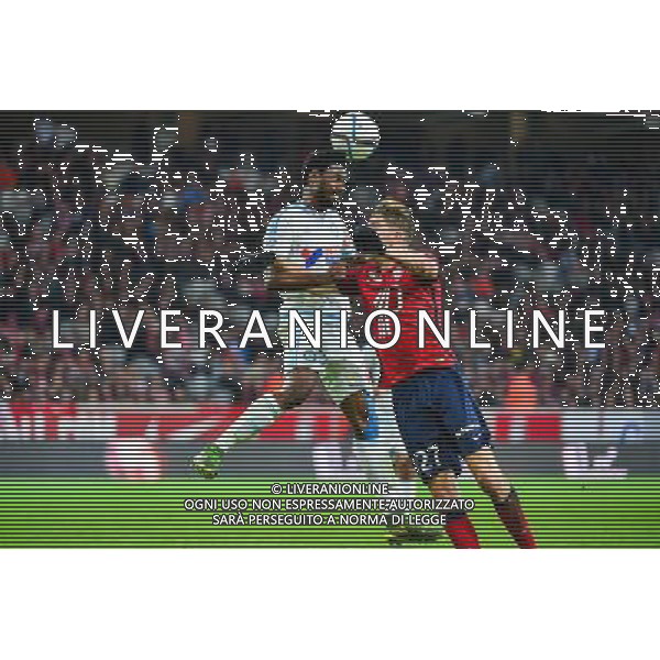 Nicolas NKOULOU / Baptiste GUILLAUME - 25.10.2015 - Lille / Marseille - 11eme journee de Ligue 1 Photo: Dave Winter / Icon Sport/AGENZIA ALDO LIVERANI SAS - ITALY ONLY EDITORIAL USE ONLY